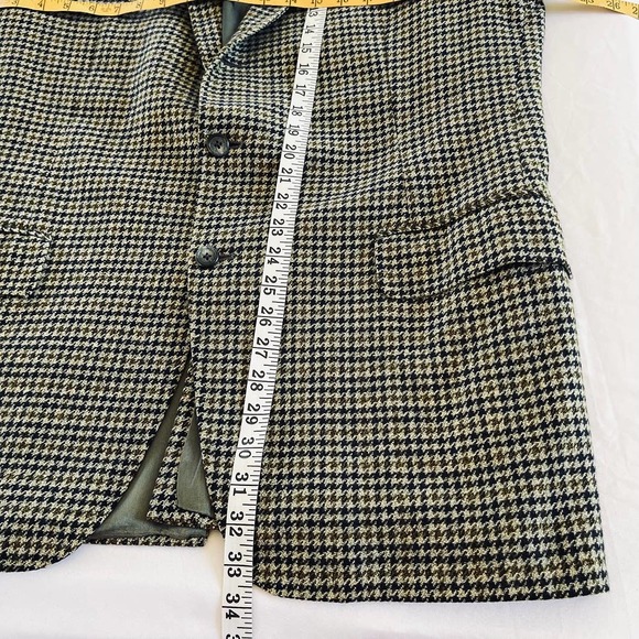 Hart Schaffner Marx CASHMERE Classic Houndstooth Blazer Sport Coat 44L - Picture 8 of 12